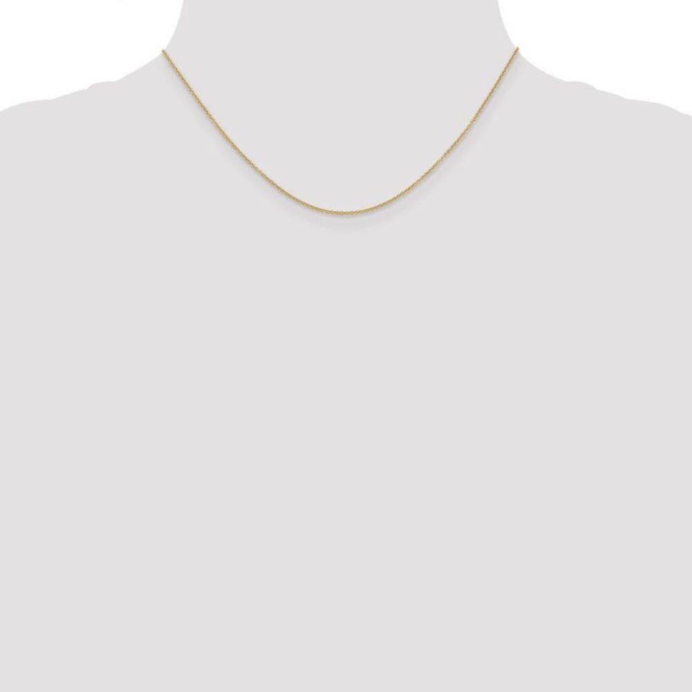 1.2mm, 14k Yellow Gold, Solid Link Cable Chain Necklace, 16 Inch - Picture 2 of 8